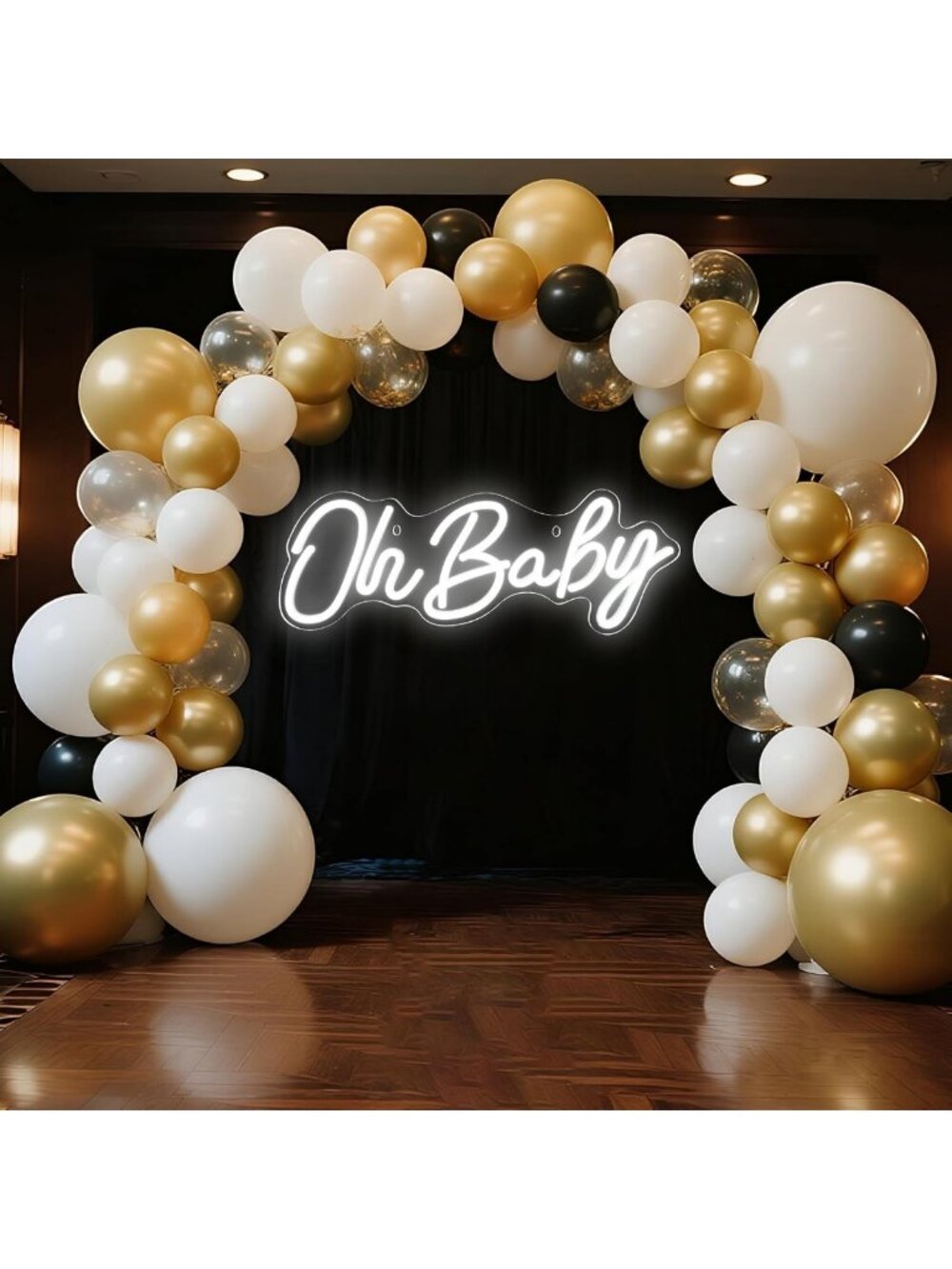 Dimmable LED Neon "Oh Baby" Sign for Baby Shower, Gender Reveal & Party Decor - Picture 4 of 6